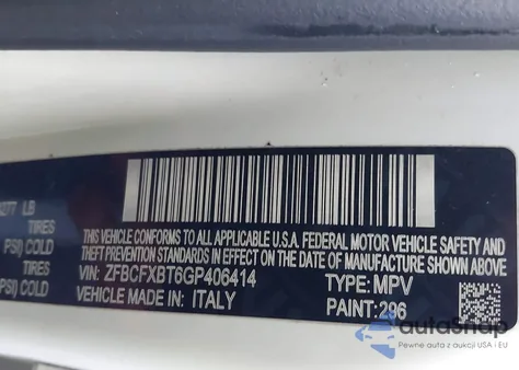 2016 Fiat 500X Easy from USA, damaged, VIN ZFBCFXBT6GP406414